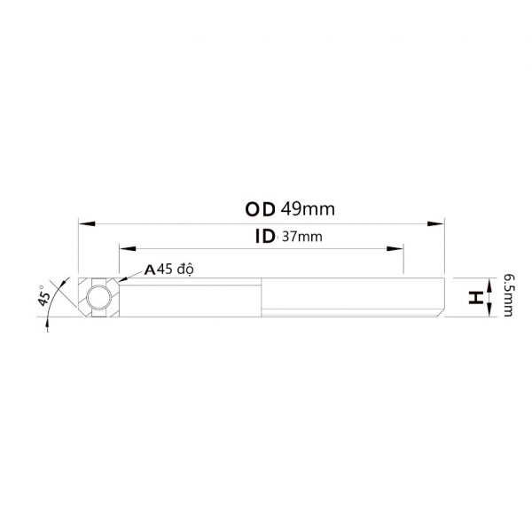 (HS-032) 49x37x6.5mm, 36°/45° Bạc đạn chén cổ TRIPEAK Headset Steel Bearing - Ảnh 6