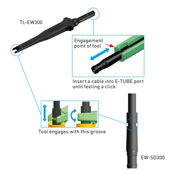 Công cụ gắn/tháo dây cáp điện DI2 Shimano TL-EW300 12speed Cable Wiring Plug/Unplug Tool, 7170/8150/8170/9250/9270 - Ảnh 3
