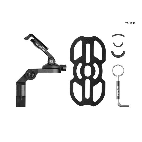 Pát gắn đồng hồ kèm đèn dưới, gắn ghidong xe đạp, hiệu Topeak TC1038 Ridecase Mount Handlabar - Ảnh 2