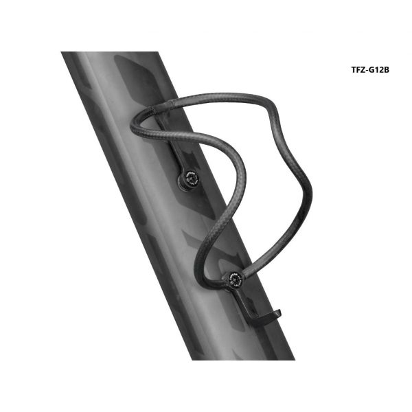 Gọng bình nước bằng Carbon, hiệu Topeak TFZ-G12B Feza Cage G12B, màu đen, nặng 12g - Ảnh 2