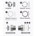(BBV-091) TRIPEAK Adapter chuyển Shimano - Sram GXP (24mm - 22mm) - Ảnh 5