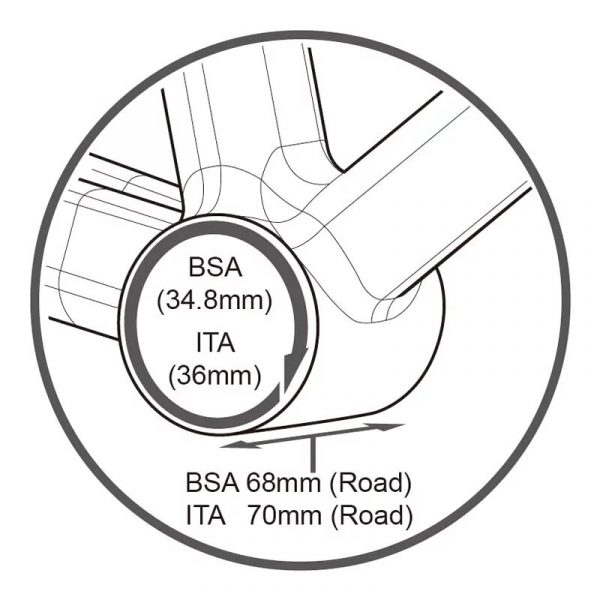 (BBV-024) Trục giữa BB TRIPEAK BSA 68mm Twistfit cho giò Sram DUB, bạc đạn Ceramic Bearing - Ảnh 2