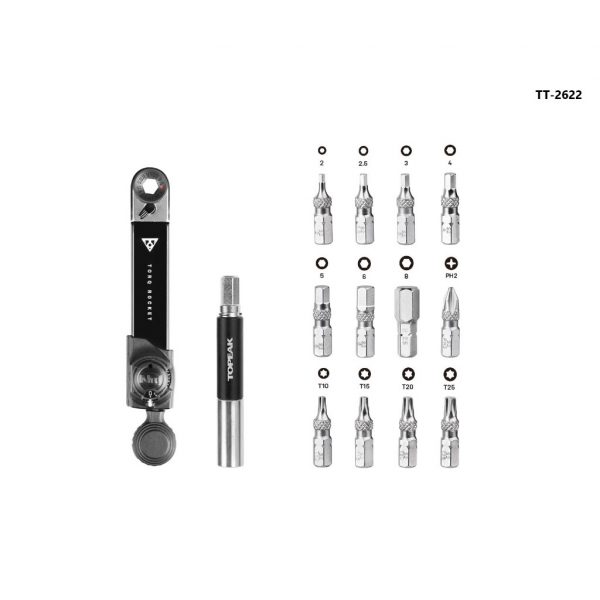Bộ dụng cụ mini cầm tay, có điều chỉnh lực 2-10NM, hiệu Topeak TT2622 Torq Rocket mini EX - Ảnh 3