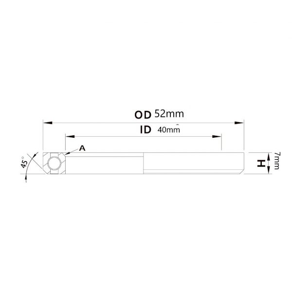 (HS-044) 52x40x7mm, 45°/45° Bạc đạn chén cổ TRIPEAK Headset Steel Bearing - Ảnh 6